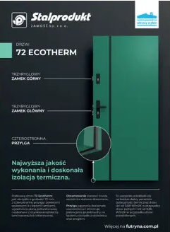 Drzwi antywłamaniowe 72 Ecotherm